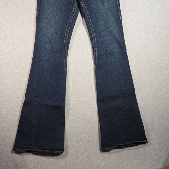 Vintage True Religion Joey Jeans Woman’s 28 Flared Flap Pockets Y2K USA x34 - Picture 4 of 13